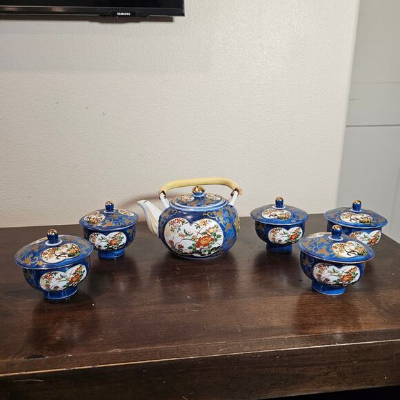 Arita Vintage Japanese Porcelain Tea Set -  12 Piece Set - Picture 2 of 3